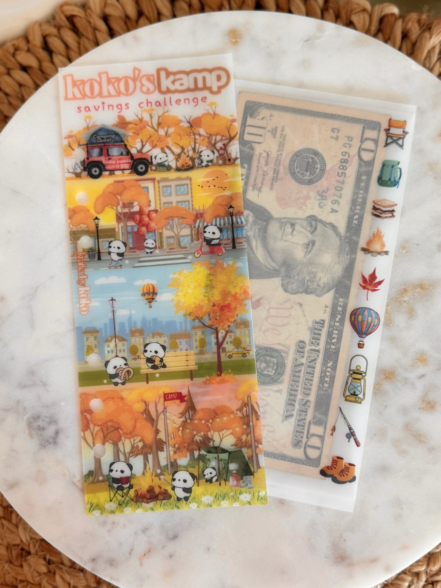 Koko's Cozy Kamp Savings Challenge 🍂🐼