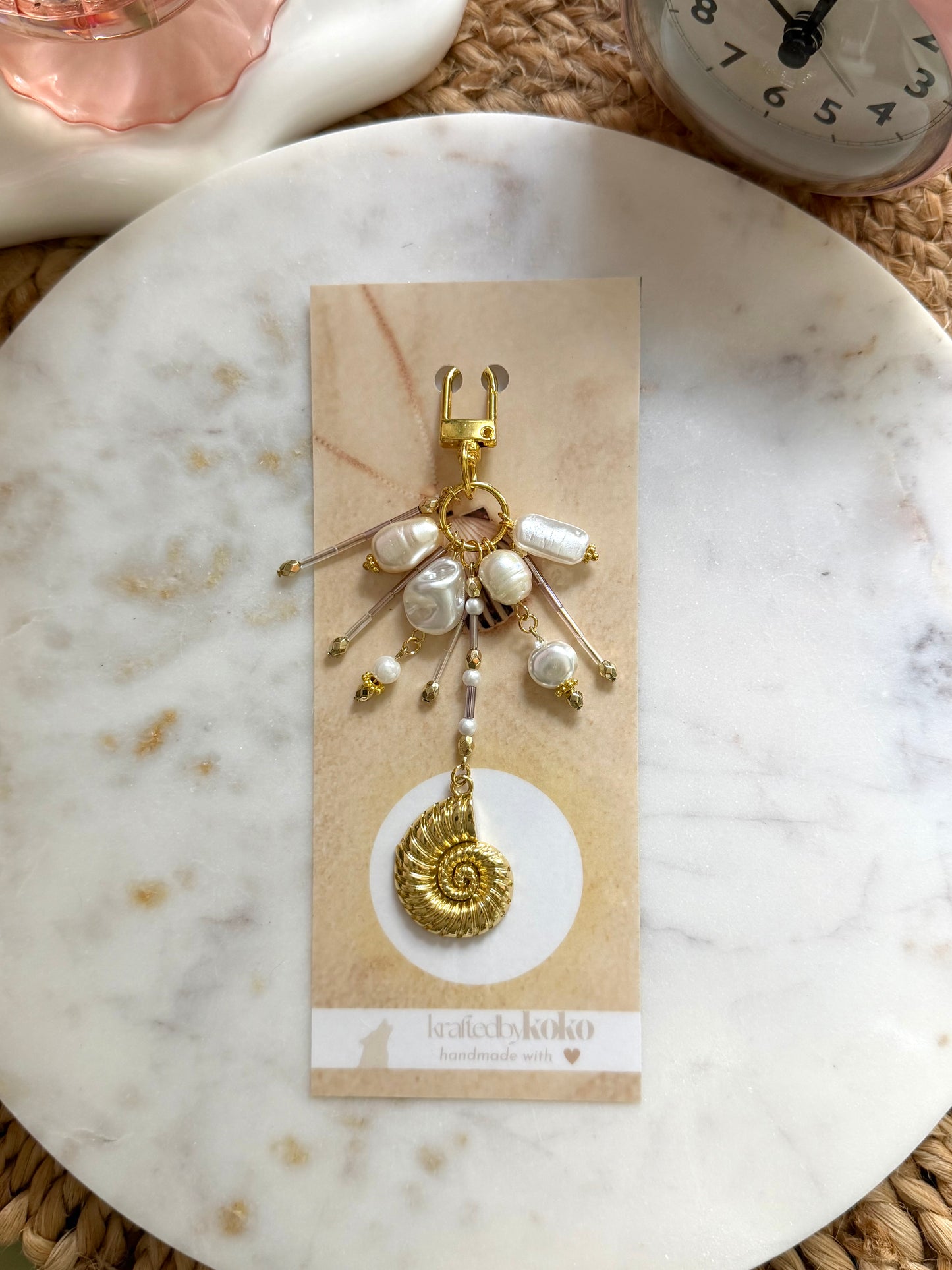 Pearlburst MoonShell Charm