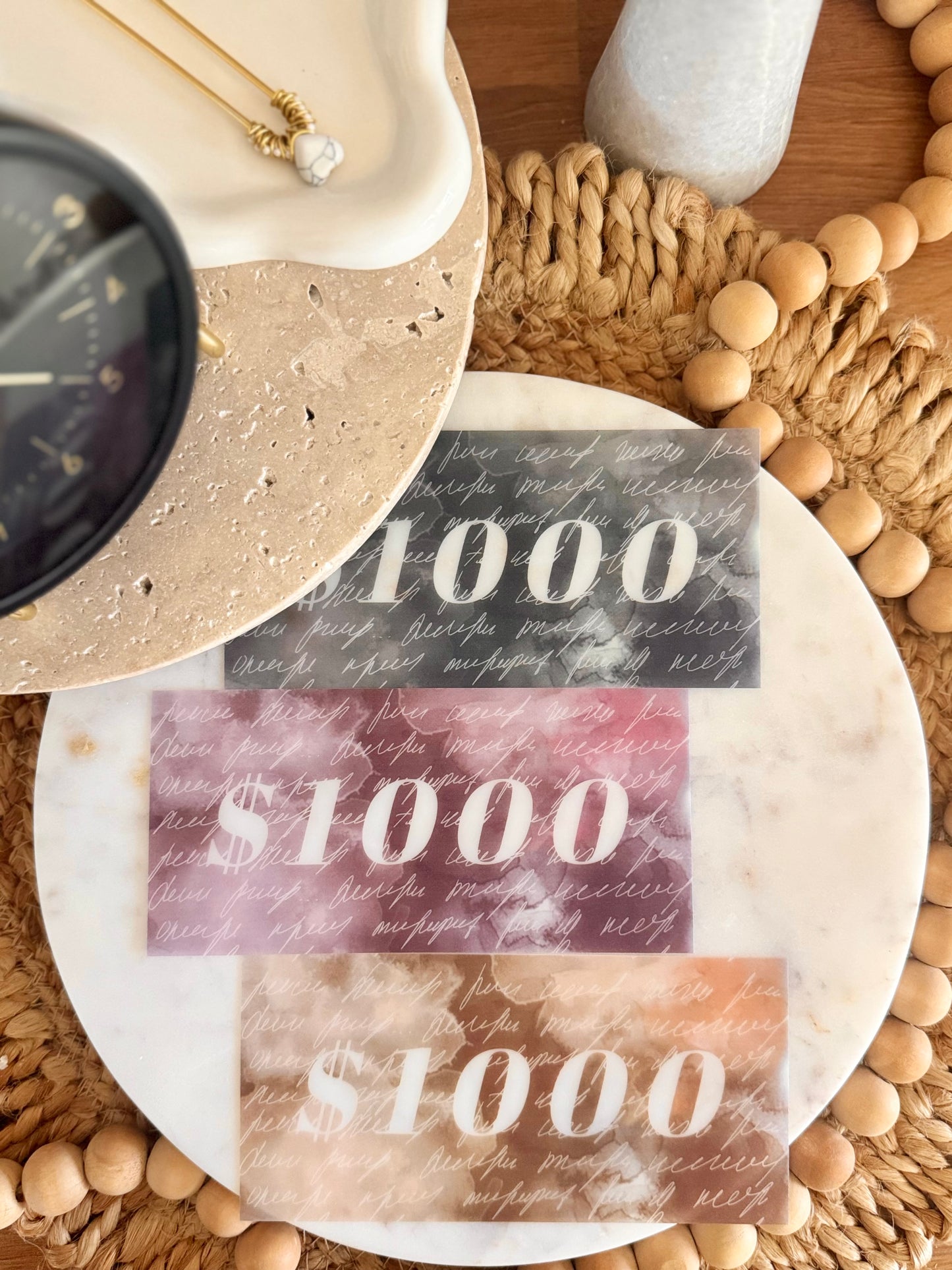 Stone & Script Placeholders