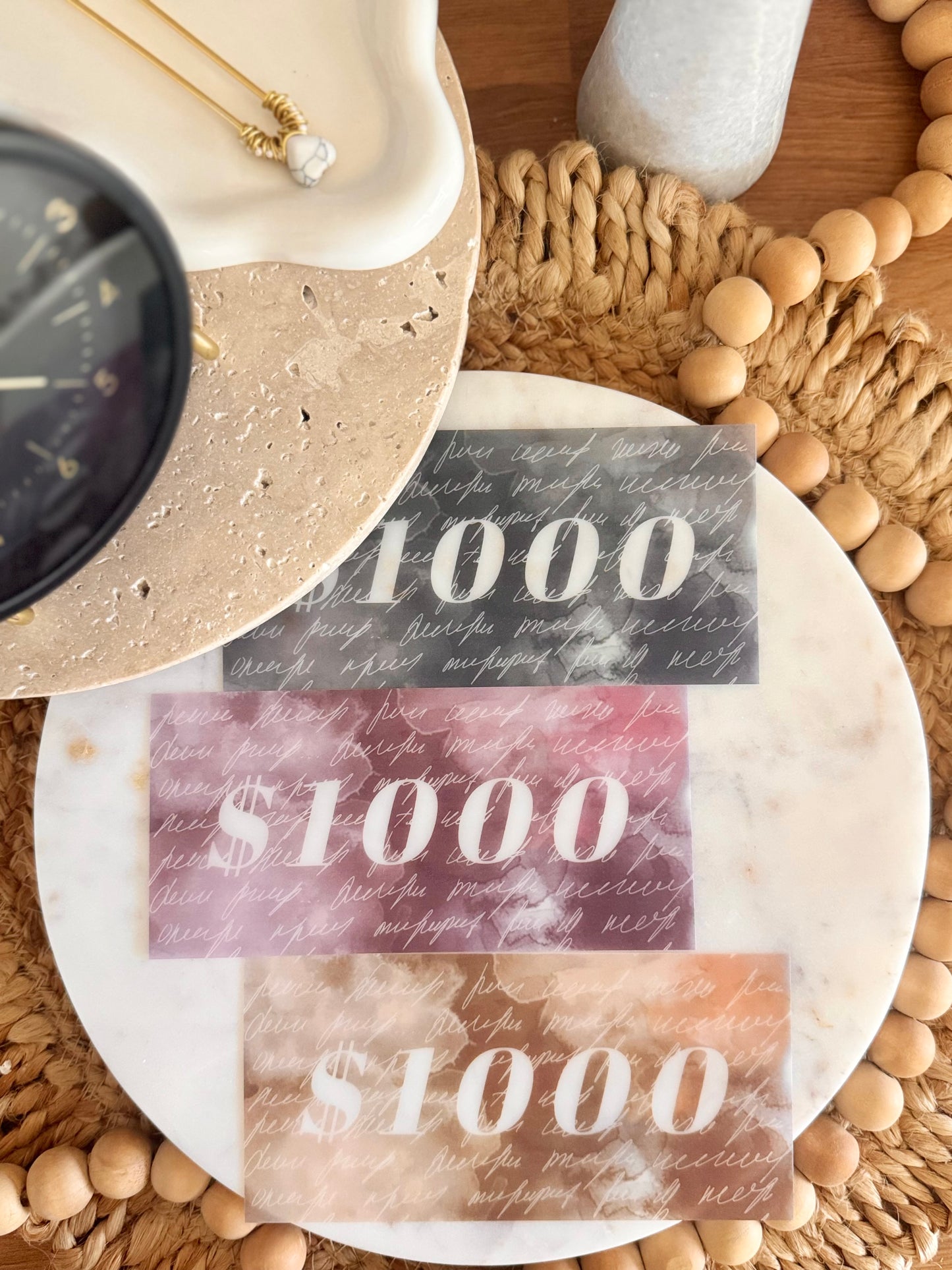 Stone & Script Placeholders