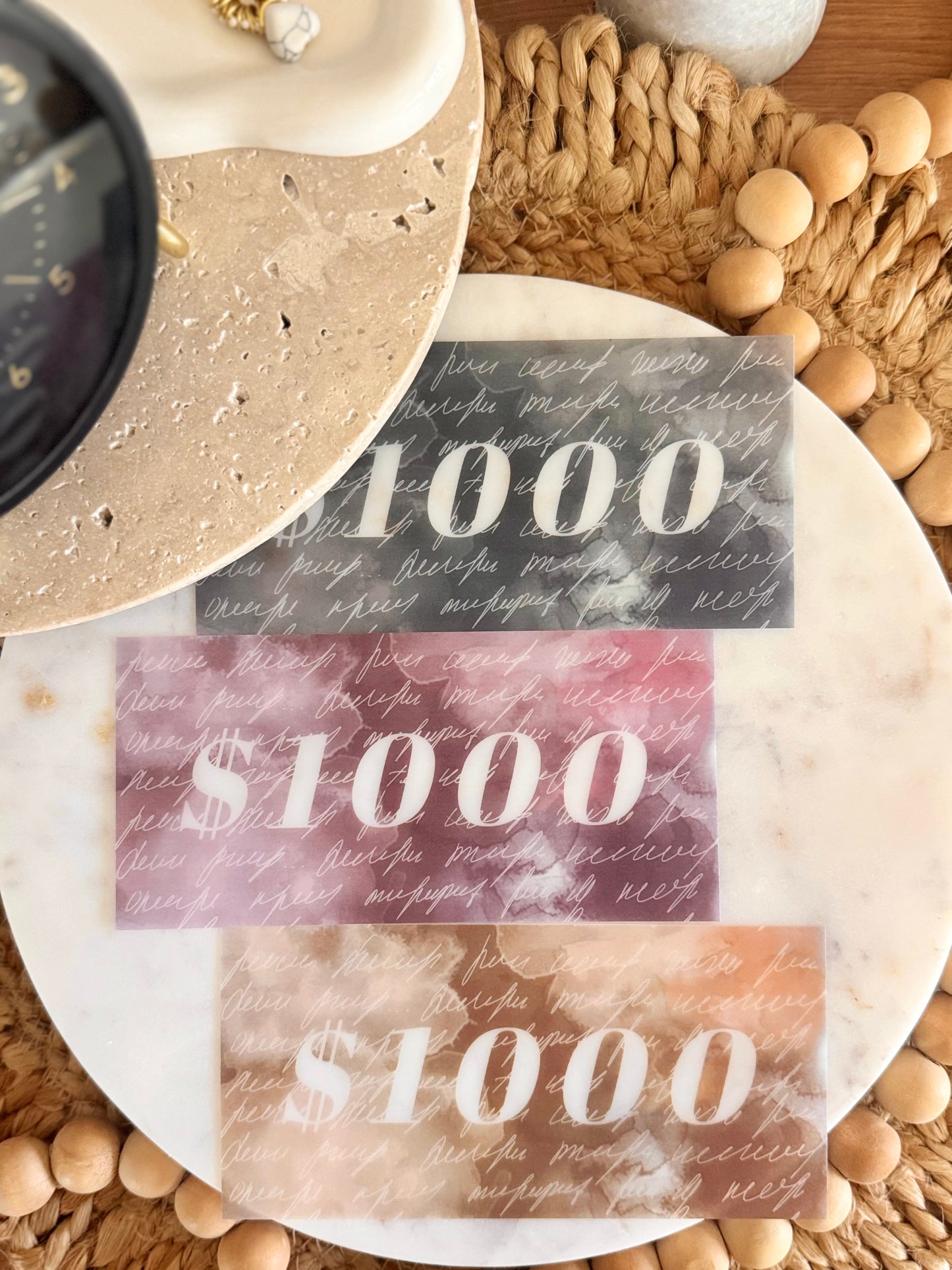 Stone & Script Placeholders