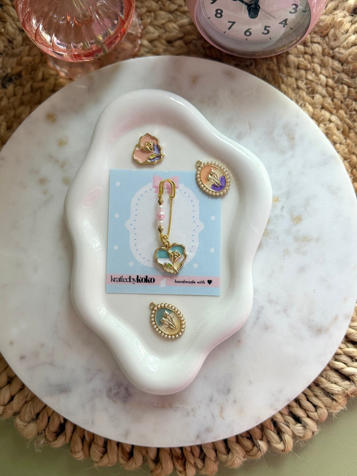 Petal Pearl Pin Charm