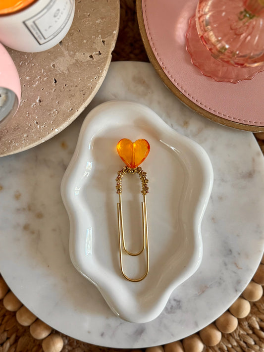 Honey Heart Jumbo Paperclip