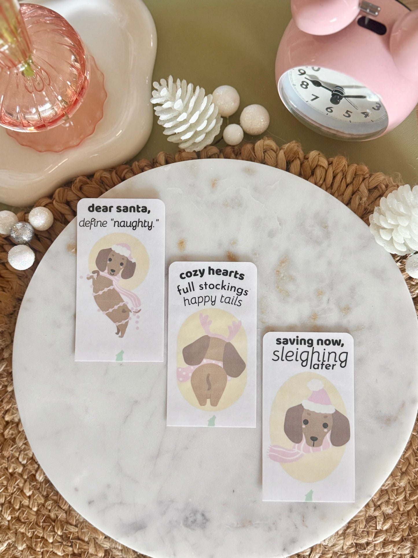 Dachshund Through the Snow 🐶 Planner Kards