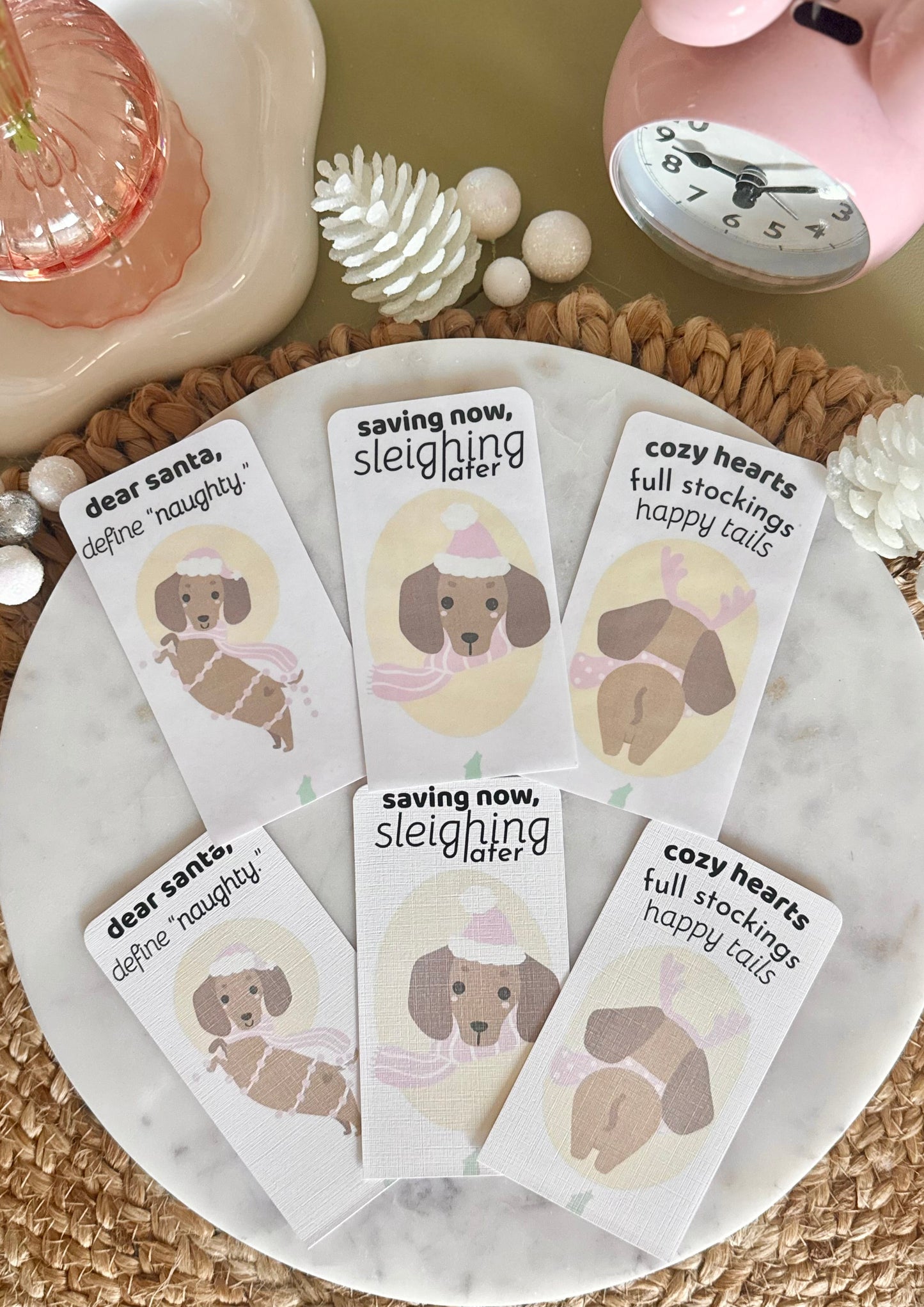 Dachshund Through the Snow 🐶 Planner Kards