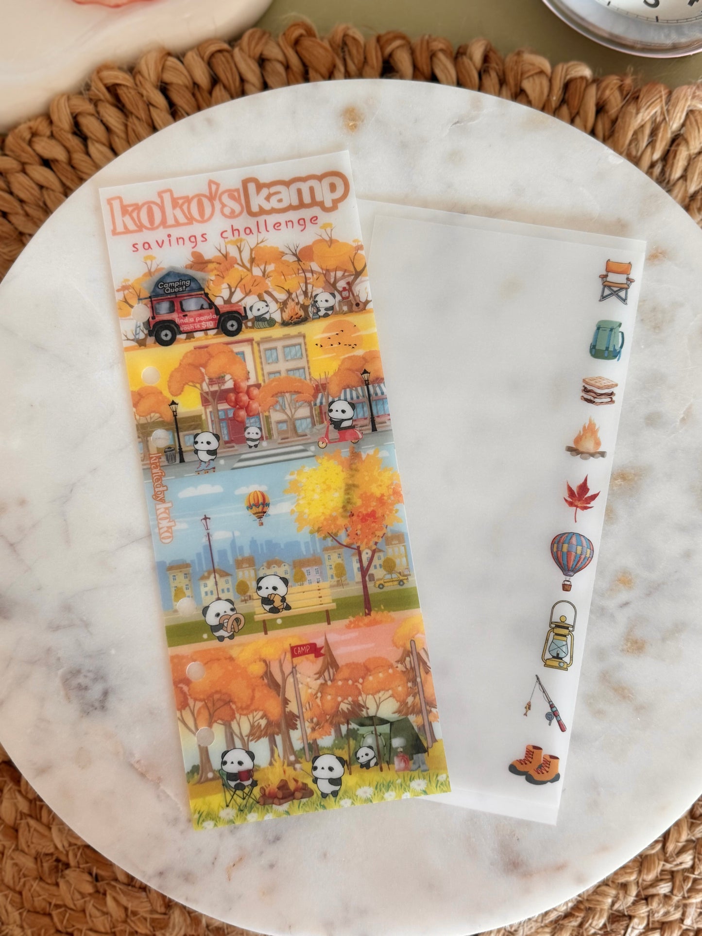 Koko's Cozy Kamp Savings Challenge  🍂🐼