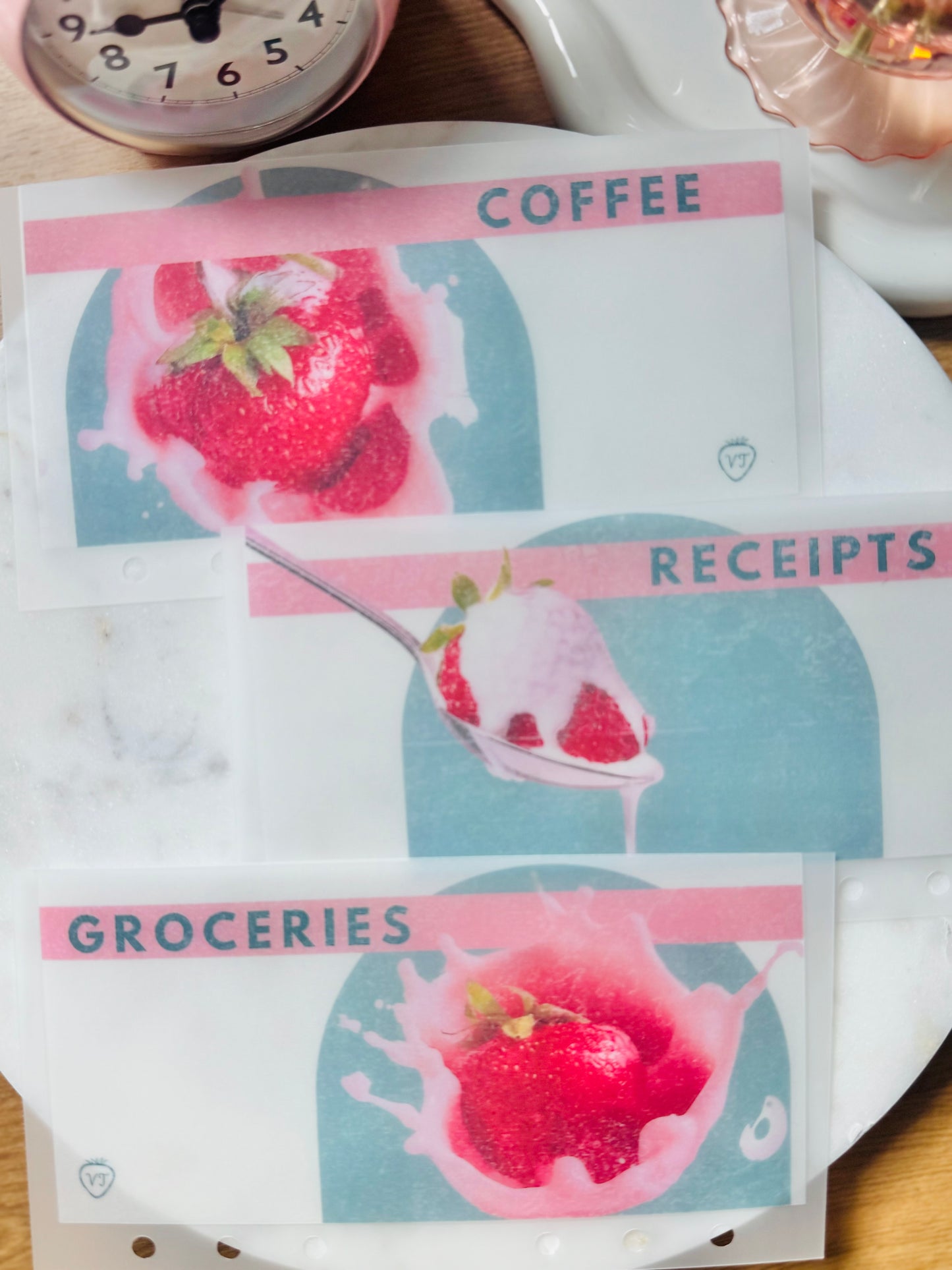Strawberry Sweet Kream Cash Envelopes