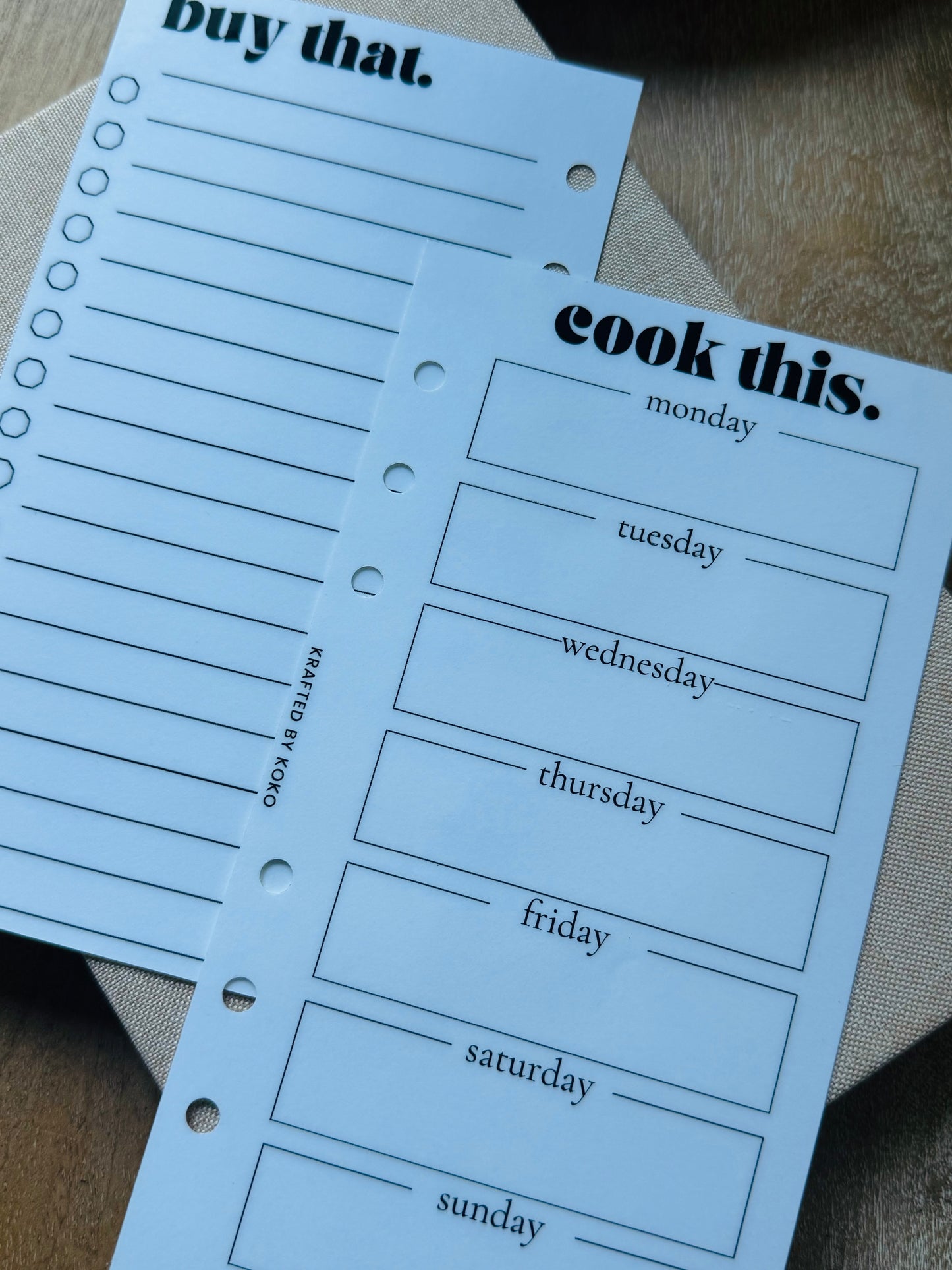 Cook This. Buy That. Grocery/Meal Tracker