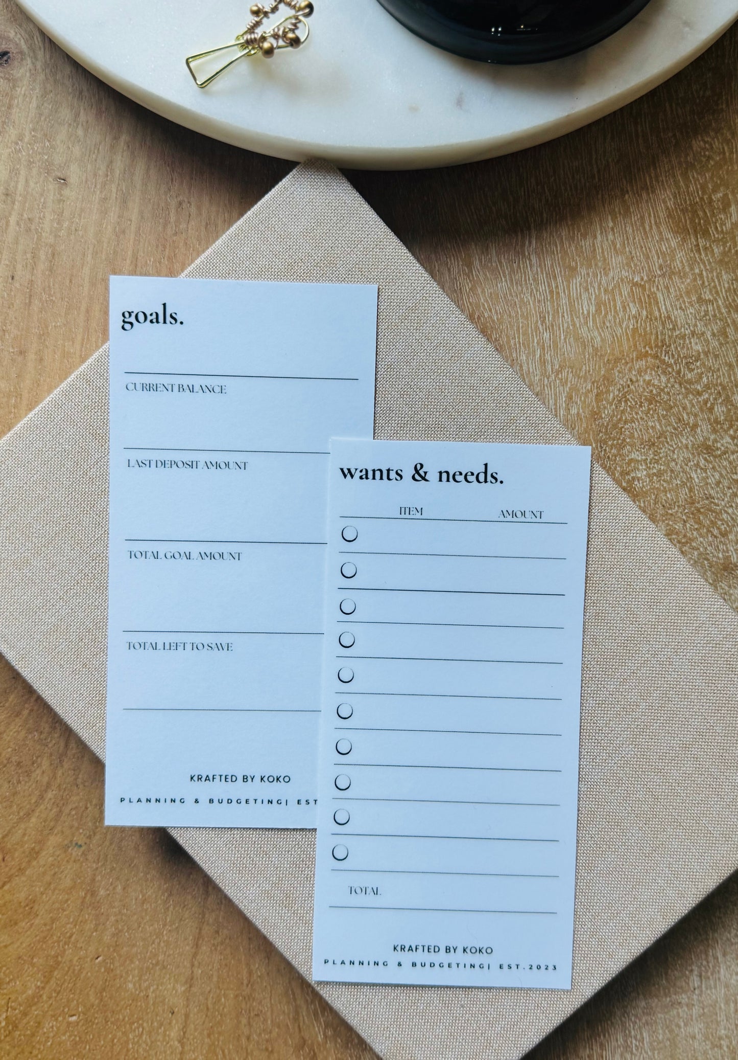 Wants & Needs Savings Tracker