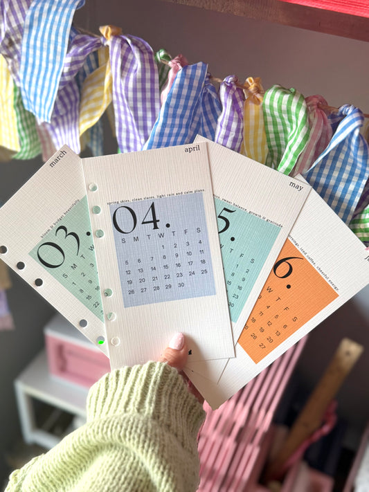 The Pretty Pastel Yearbook - Kalendar Overview